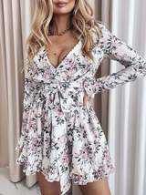 Deenor Female Floral Print Boho Midi Dress Woman Summer 2021 Sexy Deep V... - £21.33 GBP