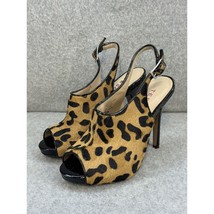 Tesori Fur-Printed Real Calf Hair 4&quot; Stiletto Heels - Size 4.5 - £16.80 GBP