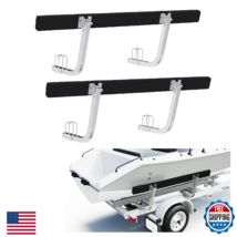 ECOTRIC 61" Adj. Galvanized Steel Boat Trailer Bunk Guide-On Rails 2-Pack - $157.32