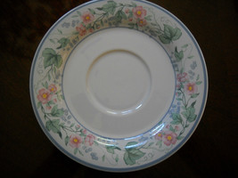 * 9 Mervyns Kensington Cup Saucers Stoneware 6 1/2&quot; Rare Excellent Vintage - $25.00