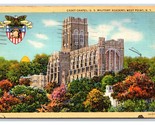 Cadet Chapel US Military Academy West Point New York NY Linen Postcard Y10 - £2.33 GBP