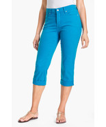 NYDJ Not Your Daughter's Alyssia Rhinestone Cuff Crop Blue Jeans $114, 22W - $34.64