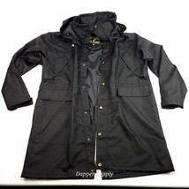 Wyoming Traders Black Nylon Trench Coat Rancher Jacket Size 2XL - £76.66 GBP