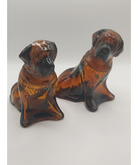 Pair of Vtg Avon Brown Glass Saint Bernard Dog Aftershave Bottles {empty} - €37,11 EUR