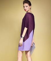 all stature slimming V-nect draped batwing sleeve folded cloth dress 3 c... - £47.59 GBP