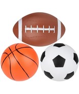 Sports Ball Set With 3 Balls, Includes Kids Basketball, Football, And So... - $33.99