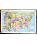 Vtg Large U.S.A. Map - Rand McNally Cosmopolitan Series - 52” x 34” - No... - $38.48 CAD