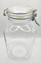 Vintage Bormioli Rocco Fido Glass Large 3 Liter Rectangle Canning Jar from Italy - £14.16 GBP