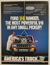 1983 Print Ad Ford Ranger Pickup Truck with V6 Engine  - £9.08 GBP