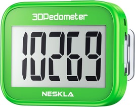 3D Pedometer for Walking Simple Step Counter for Walking with Large Digital Disp - £27.01 GBP