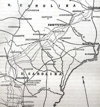 Map 1866 Civil War Sherman Savannah To Goldsborough Victorian Military DWY7 - $56.06 CAD