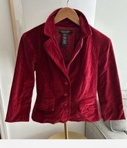 Rampage Vintage Red Velvet Grunge WhimsyGoth Y2K  Vampire Steampunk Blaz... - $739.22 MXN