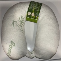 Bamboo Cover Shredded Memory Foam U Neck Travel Pillow 100% Washable - £16.05 GBP