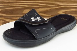 Under Armour Size 7 M Black Slide Synthetic Women Sandal Shoes - £15.51 GBP