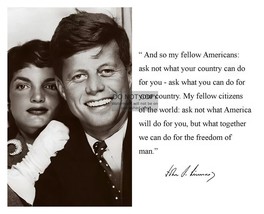 President John F. Kennedy &quot;Ask Not What Your Country Can Do For You&quot; 8X10 Photo - £6.76 GBP