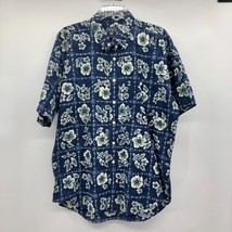 Chaps Ralph Lauren Button Down Camp Shirt Mens L Used Hawaiian Print - £12.01 GBP