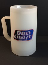Budweiser BUD LIGHT Beer Mug White Plastic with Logo - £6.19 GBP