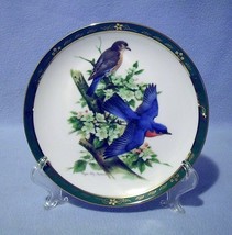 Danbury Mint Bluebirds Collector Plate 1990 Songbirds of RT Peterson - £11.93 GBP