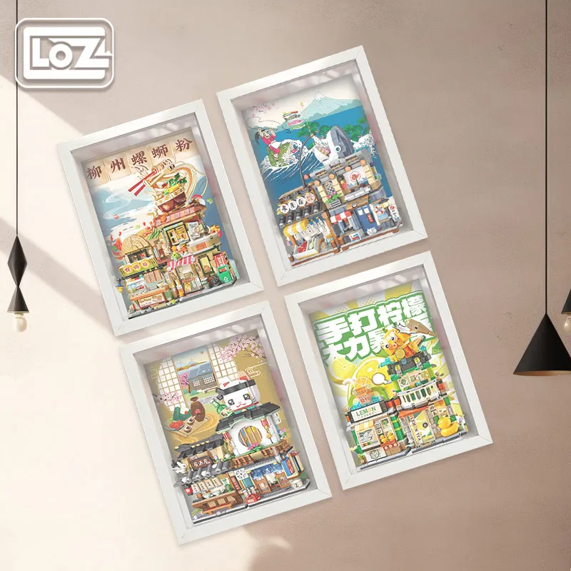 Folding Japanese-Style Street View Building Blocks Photo Frame Suitable for - £19.45 GBP+