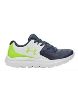 UNDER ARMOUR Boy&#39;s OUTHUSTLE AL running shoes size 6.5Y gray lime sneakers - £33.07 GBP