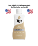 New Rit All Purpose Liquid Dye Tan Bronce 8 oz Bottle Cotton Wool Nylon ... - $318.93 MXN