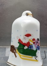 Vintage 1988 Lillian Vernon &quot;Santa Sleigh Christmas Ornament Bell LVC - £7.91 GBP