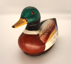 Vintage Jasco Mallard Duck Lint Remover Brush Ceramic Figurine 5&quot;x3.25&quot;x2.5&quot; - £11.75 GBP