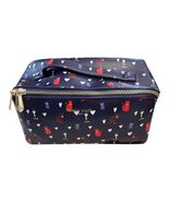 Fenella Smith London Cat Print Cosmetic Makeup Bag Navy Zip Pouch New - $28.80