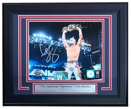 Cody Rhodes Autografato con Cornice 8x10 Wwe Wrestlemania 40 Foto Fanatici - £167.42 GBP