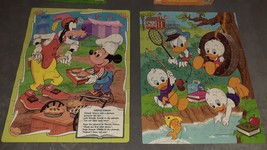 Mickey Mouse + Huey Dewey &amp; Louie Jigsaw Puzzles VINTAGE Golden [COMPLETE] - $12.00