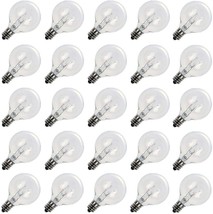 Brightown G40 Replacement Light Bulbs, 25 Pack 5W Clear Globe Bulb, Warm White - $35.96