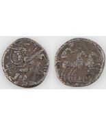 150 BC Roman Republic AR Denarius Decimius Flavus Roma Luna Biga S-86 RR... - $2,820.89 MXN