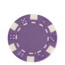 25 Piece 11.5G Purple Dice Chips - £7.06 GBP