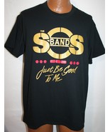 THE SOS BAND Just Be Good To Me Concert Tour T-SHIRT L Glitter Funk S.O.S. - $24.99 CAD