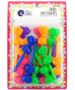 TARA GIRLS ASSORTED COLOR SELF HNGE BOW HAIR BARRETTES - 18 PCS. (08582) - $147.46 MXN