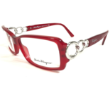 Salvatore Ferragamo Eyeglasses Frames 2638-B 115 Clear Red Silver Logo 5... - $65.29