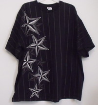 Mens Delta Black Gray Stripe Short Sleeve T Shirt Size 3XL - £7.93 GBP