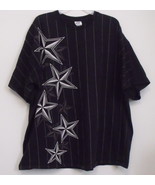 Mens Delta Black Gray Stripe Short Sleeve T Shirt Size 3XL - £7.90 GBP