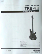 Yamaha TRB-4 II Electric Bass Guitar Service Manual and Parts List Booklet. - £7.74 GBP
