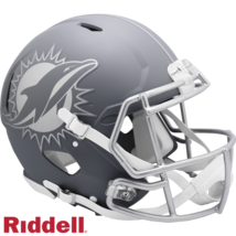 Miami Dolphins Helmet Riddell Authentic Full Size Speed Style Slate Alternate - $372.99