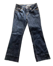 DKNY Soho Jeans Womens 8 Indigo Dark Wash Trouser Wide Leg 30x29 Mid Ris... - $16.71