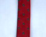 Robert Talbott Christmas Tie Red Trees Hand Sewn Necktie Culwell &amp; Sons USA - $11.97