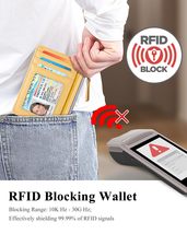 Teskyer Slim Minimalist Wallet, RFID Blocking Credit Card Holder Leather Wallet  - £22.00 GBP