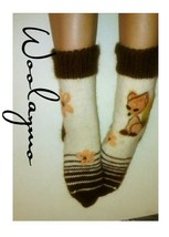 Wool socks Women Felted Home Socks Boots Women Girl Very Thick Winter So... - £15.64 GBP