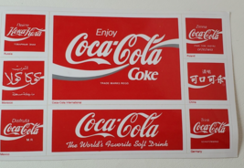 Coca Cola Coke Around The World Large Postcard Sticker Sheet - $7.87