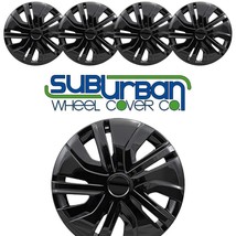 2017-2024 Mitsubishi Mirage ES Style # 495-14BLK 14" GLOSS BLACK HUBCAPS SET/4 - £52.59 GBP