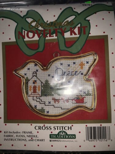 Christmas Novelty counted cross stitch kit - dove shape - NIP - $7.80