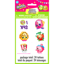 Shopkins Party Supplies Favors Tattoos 24 ct. Birthday Gift - £3.29 GBP