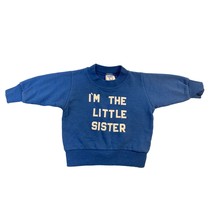 Rabbit Skins Girls Infant Baby Size 6 months Blue Im The Little Sister Long Slle - £5.77 GBP