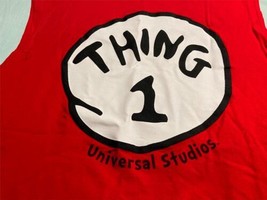 NWT Universal Studios Dr Seuss Thing 1 T-shirt Tank Top Adult 2XL Red Sl... - £18.20 GBP